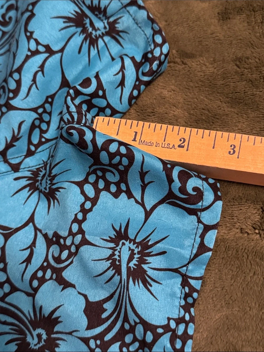 Men's aussieBum Swimwear Size Medium Blue & Black Floral Designed in Australia